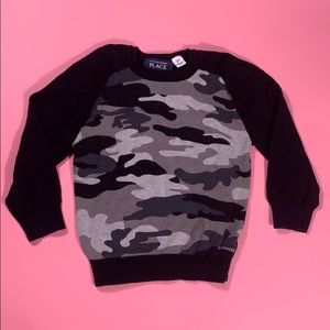 Grey Camo Print Sweater Camouflage 2T Pullover